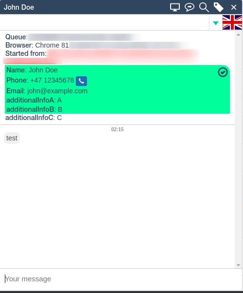 Verified chat