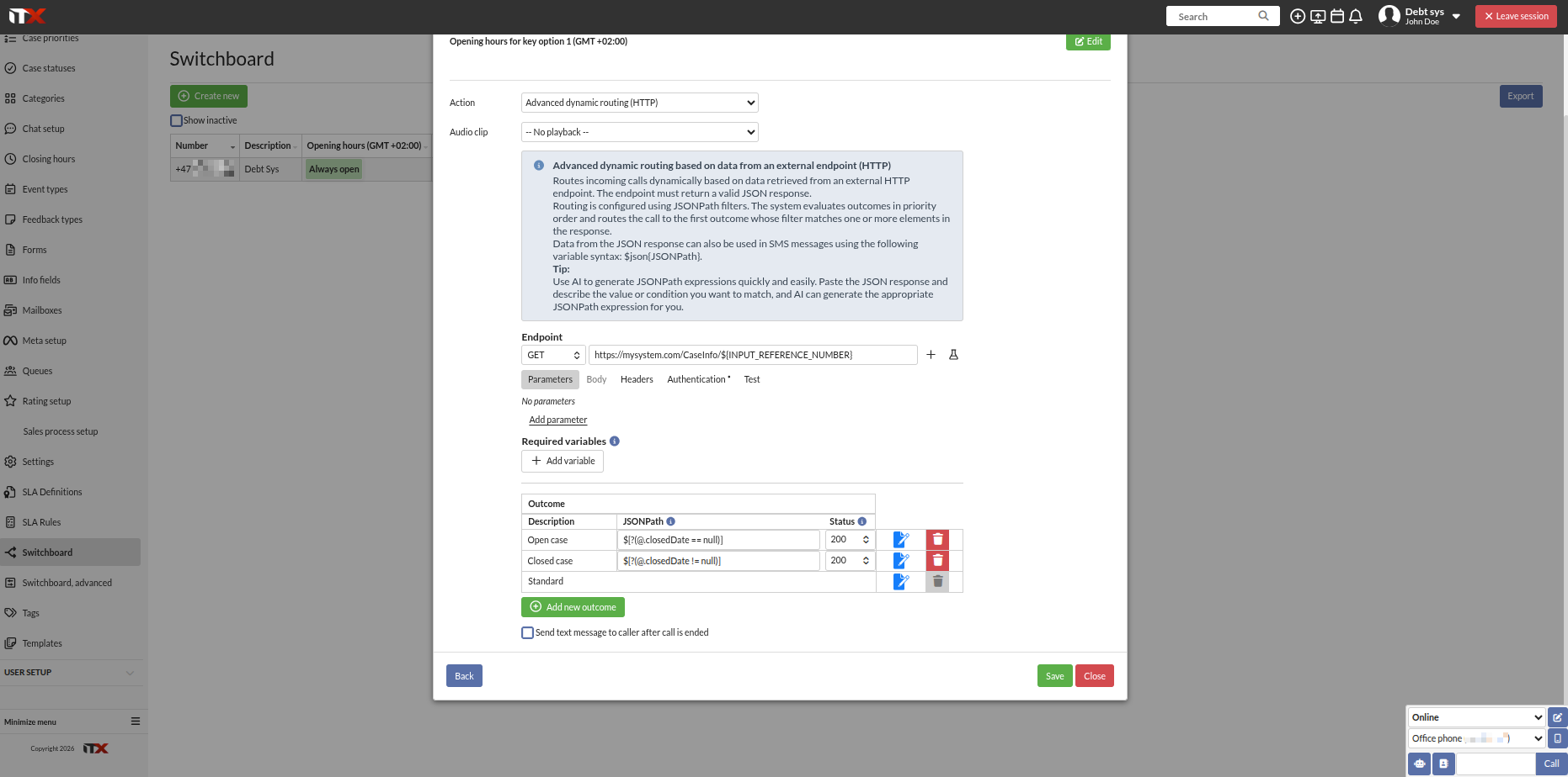 Advanced dynamic routing based on the case number